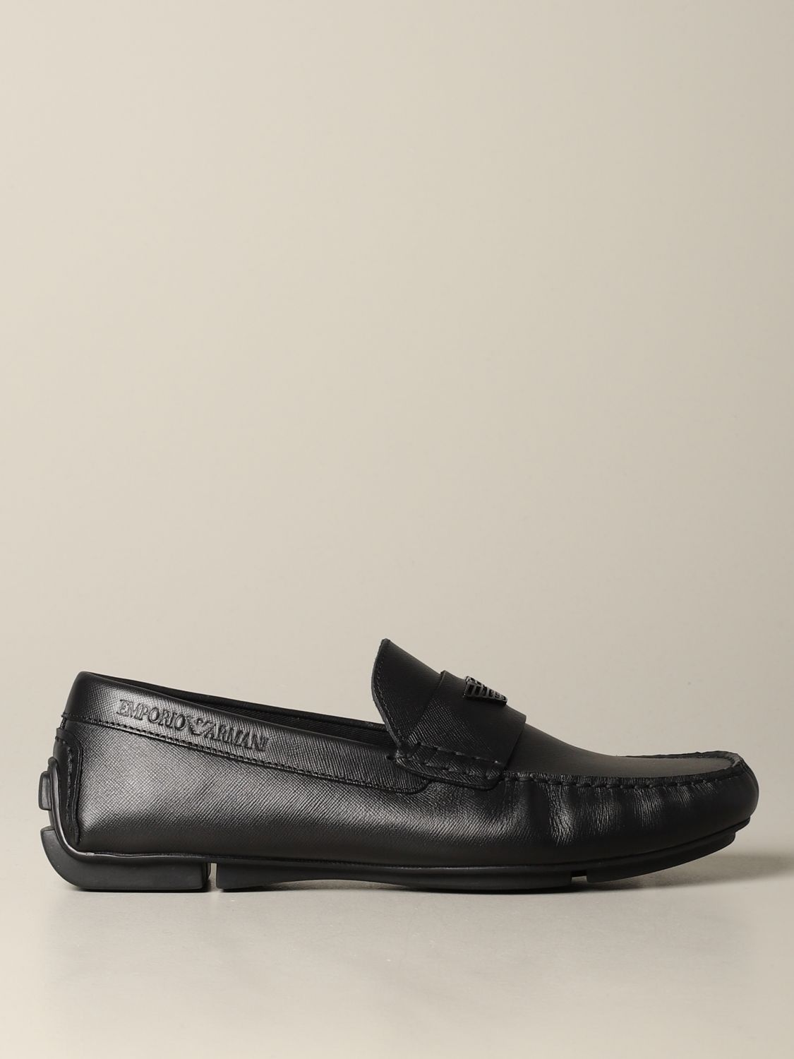 Emporio Armani Drive loafer in leather 