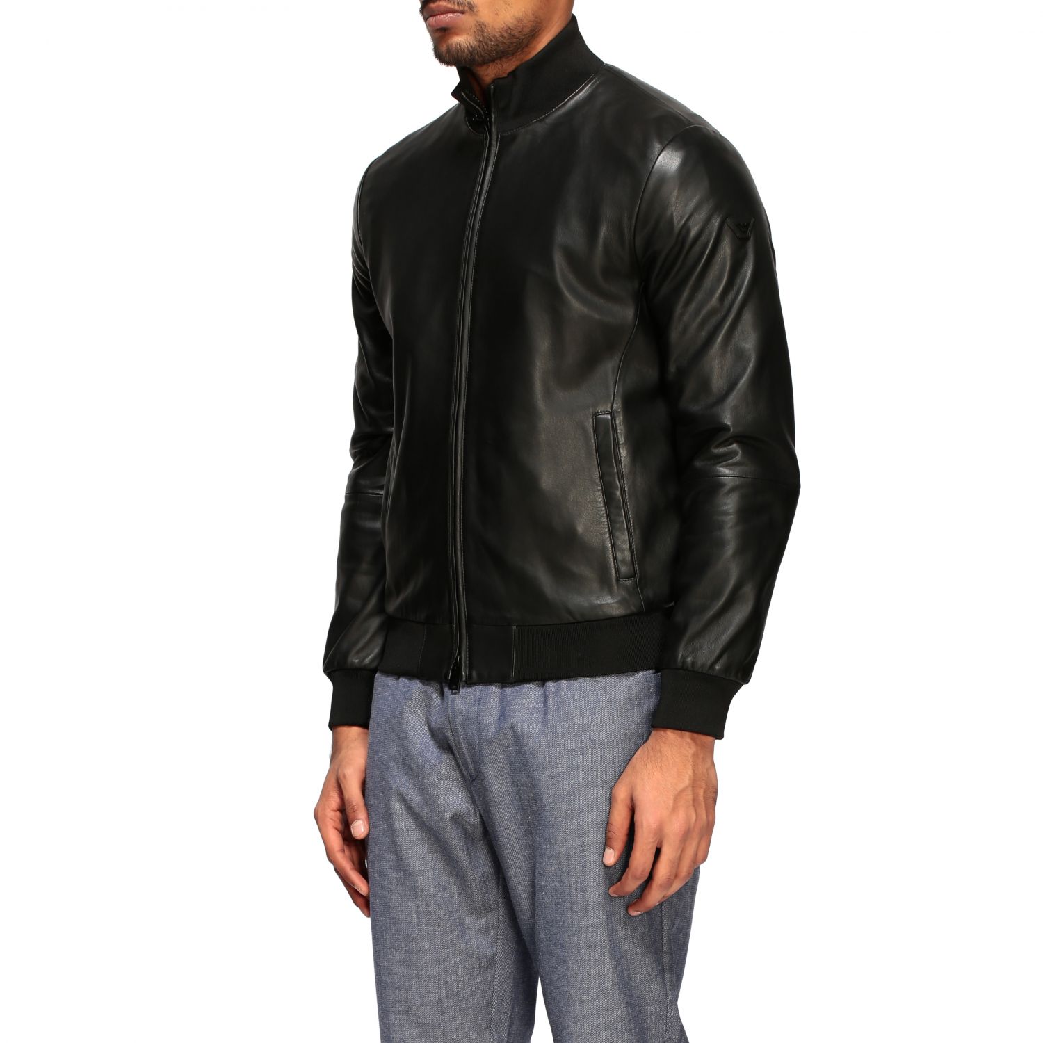 emporio fashion leather jacket