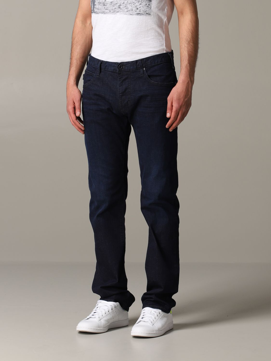 Emporio Armani Outlet: regular fit 9.5 oz jeans - | Emporio Armani jeans 8N1J45 1D19Z online at GIGLIO.COM