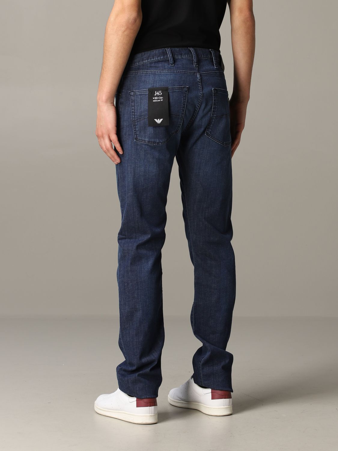 Emporio Armani fit jeans 8 oz - Blue | Emporio Armani jeans 3H1J45 1D5PZ online at GIGLIO.COM