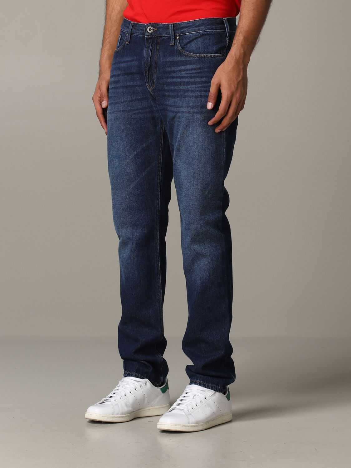 Emporio Armani Outlet: slim fit jeans 8 oz - Stone Washed | Jeans ...
