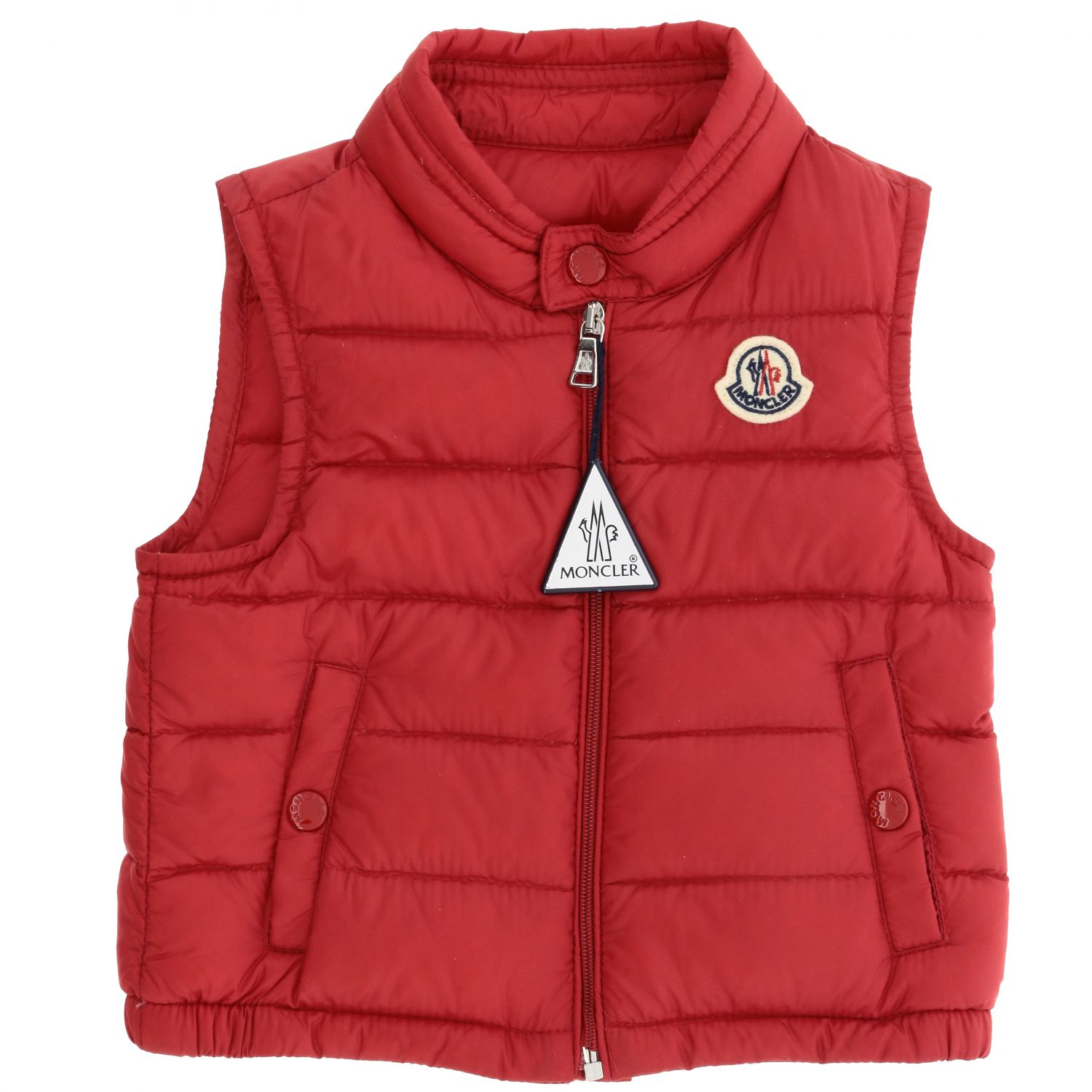 MONCLER: vestcoat for baby - Red | Moncler vestcoat F19511A10300 C0401 ...