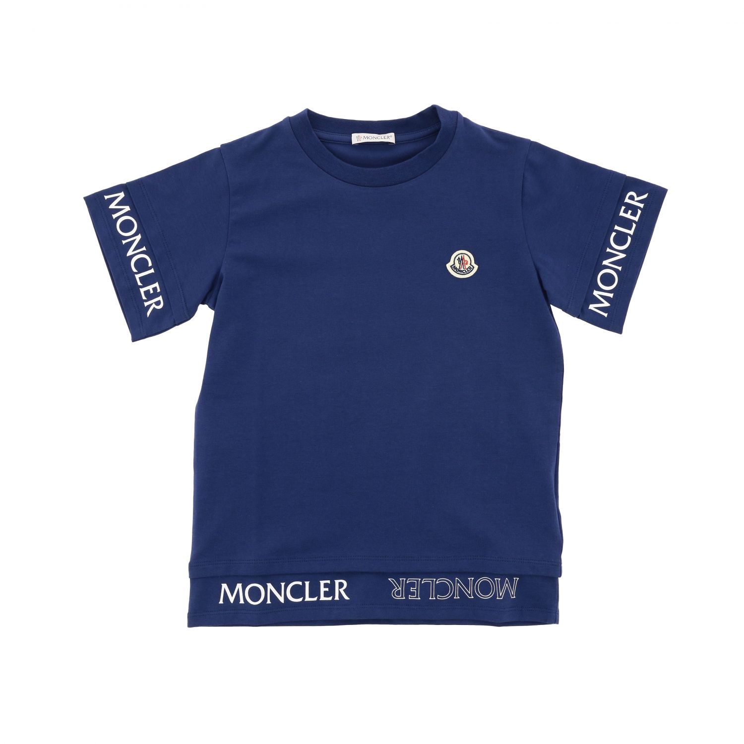 Moncler Enfant Teen Boys Blue Logo T-Shirt | lupon.gov.ph