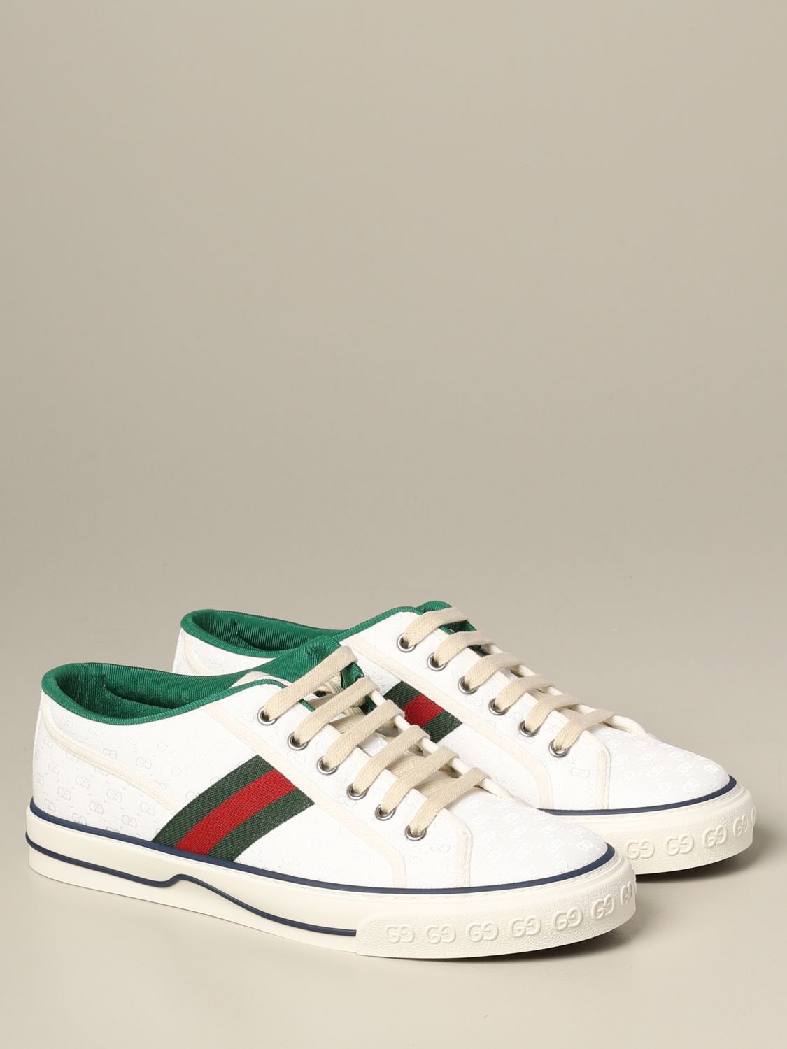 GUCCI: tennis 1977 zapatillas con Blanco | Zapatillas Gucci 606111 99W90 en línea en GIGLIO.COM