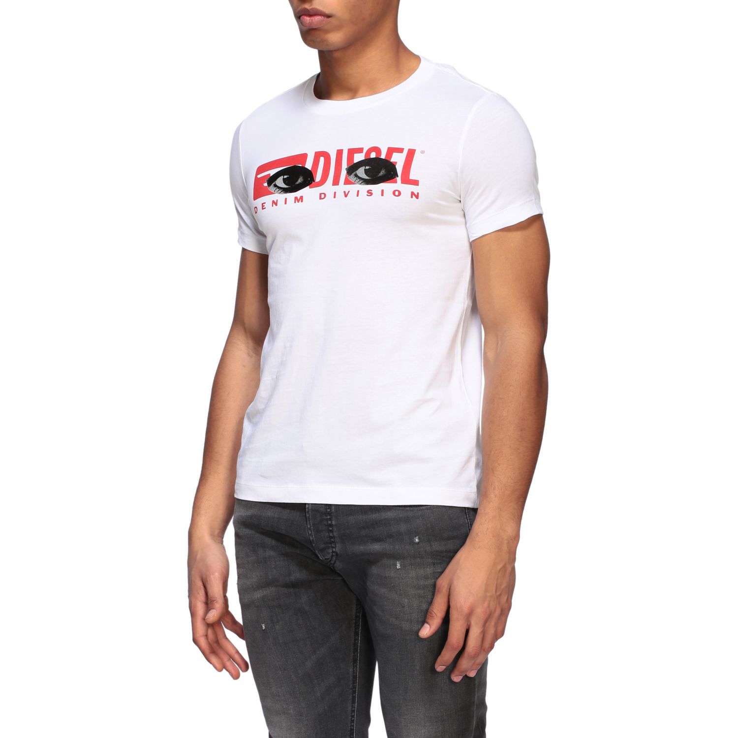 Diesel Outlet: t-shirt for women - White | Diesel t-shirt 00SBGN 0HERA ...