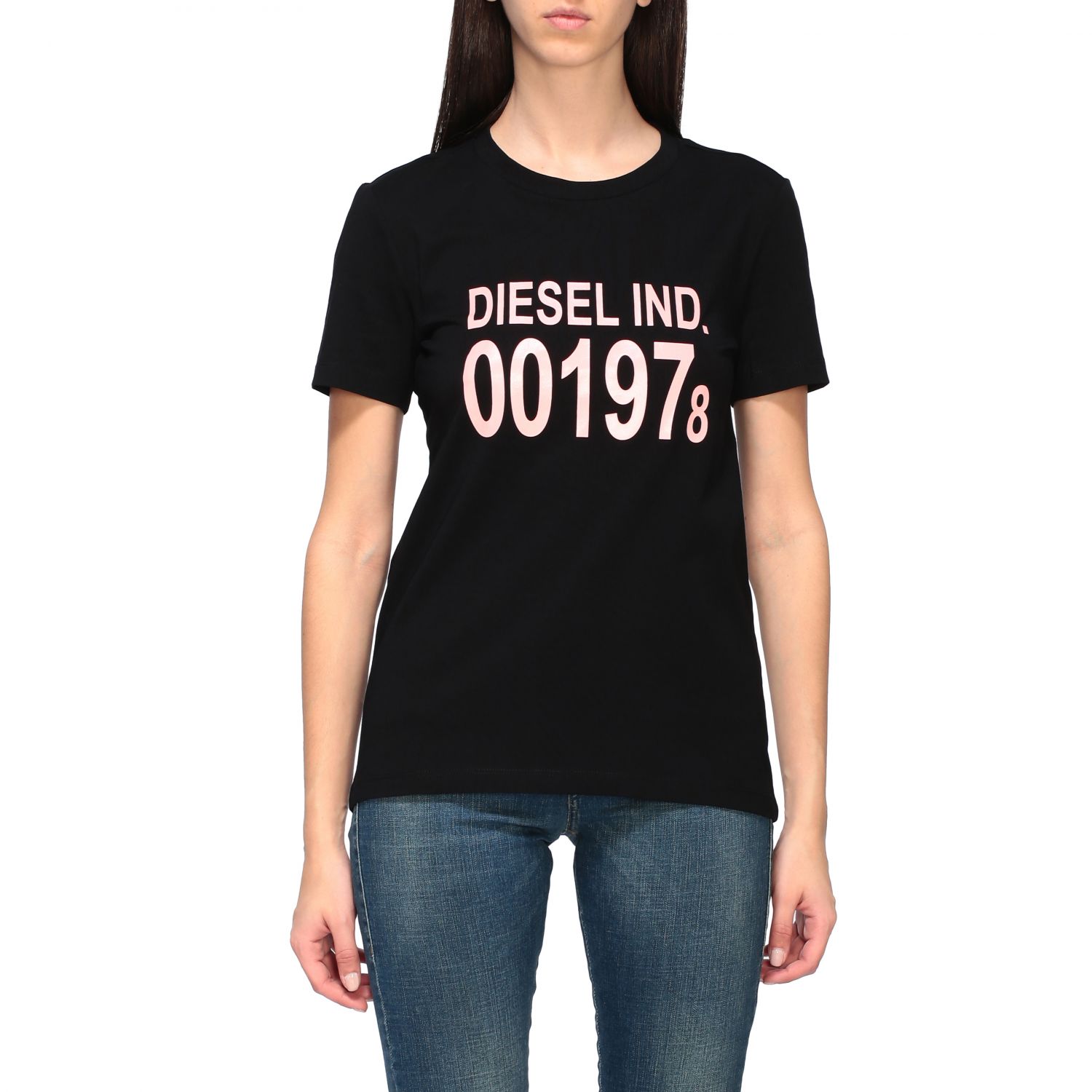 Diesel Outlet tshirt for women Black Diesel tshirt 00SC3F 0CATJ
