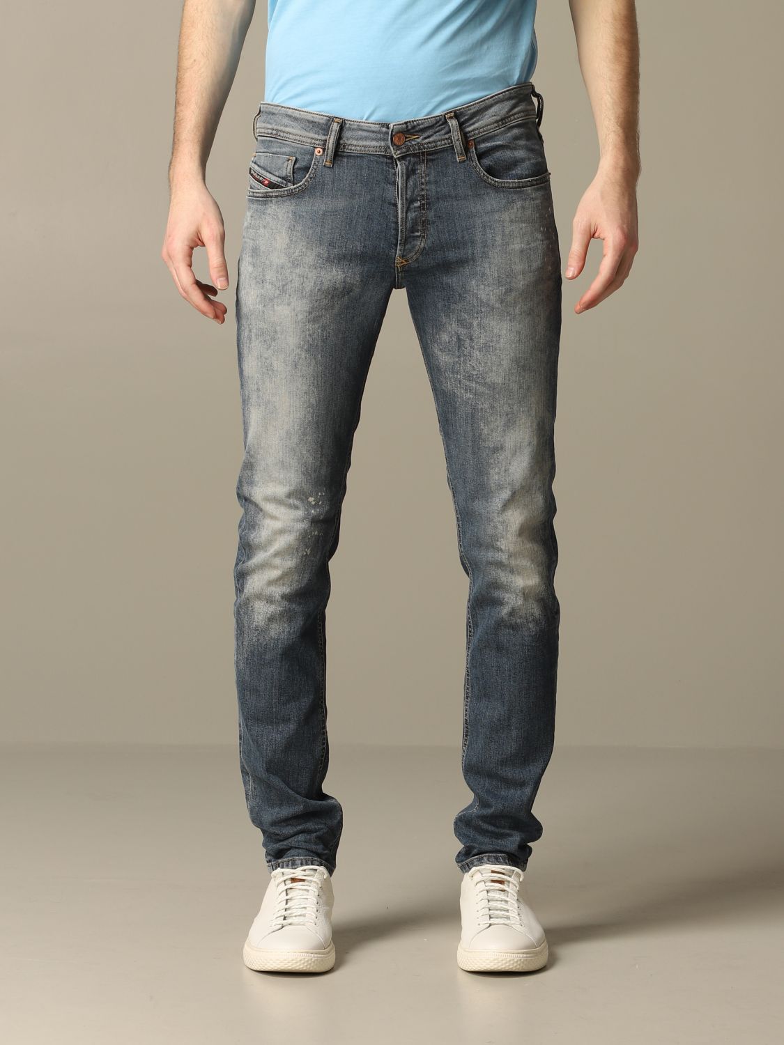 Lengtegraad Gering personeelszaken Diesel Outlet: Sleenker-x skinny fit jeans - Denim | Diesel jeans 00SWJF  069LI online on GIGLIO.COM