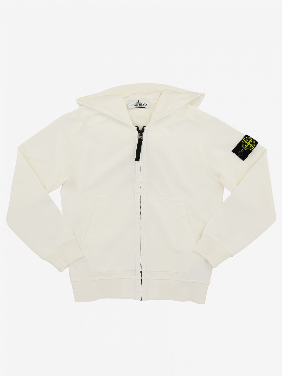 stone island junior white sweatshirt