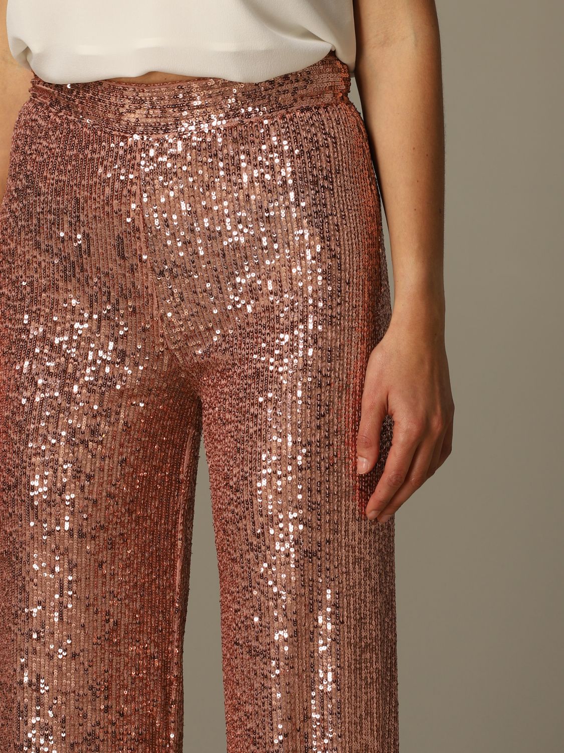 L'autre Chose Outlet: Pantalone di paillettes - Rosa | Pantalone L'autre  Chose BK560429 030 GIGLIO.COM