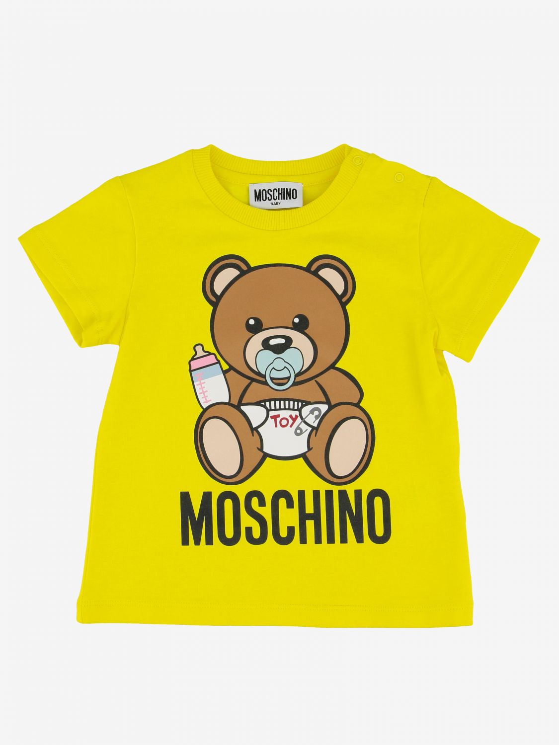 Moschino Baby Outlet shortsleeved Tshirt with print Yellow