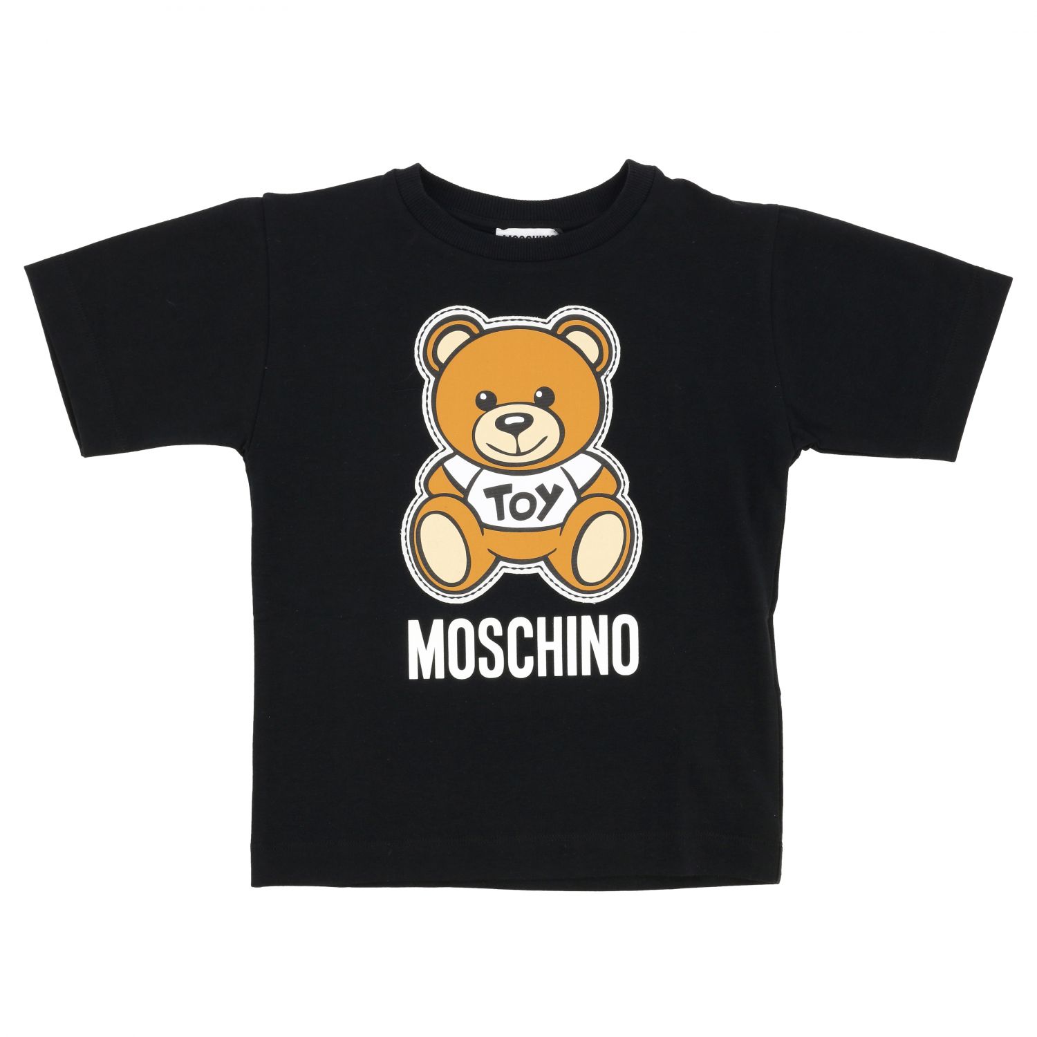 MOSCHINO KID: short-sleeved t-shirt with teddy print - Black | Moschino ...