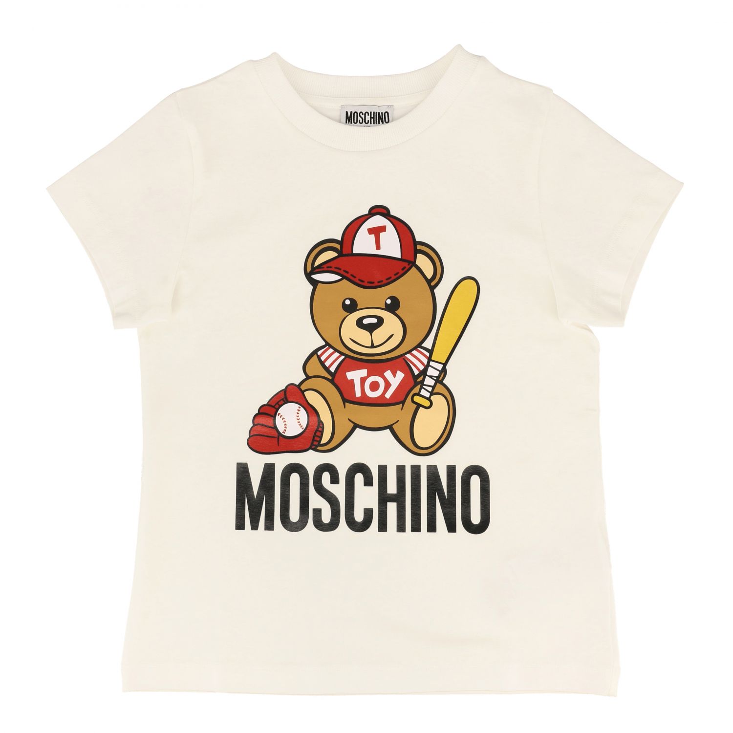 MOSCHINO KID: T-shirt a maniche corte con stampa teddy baseball ...