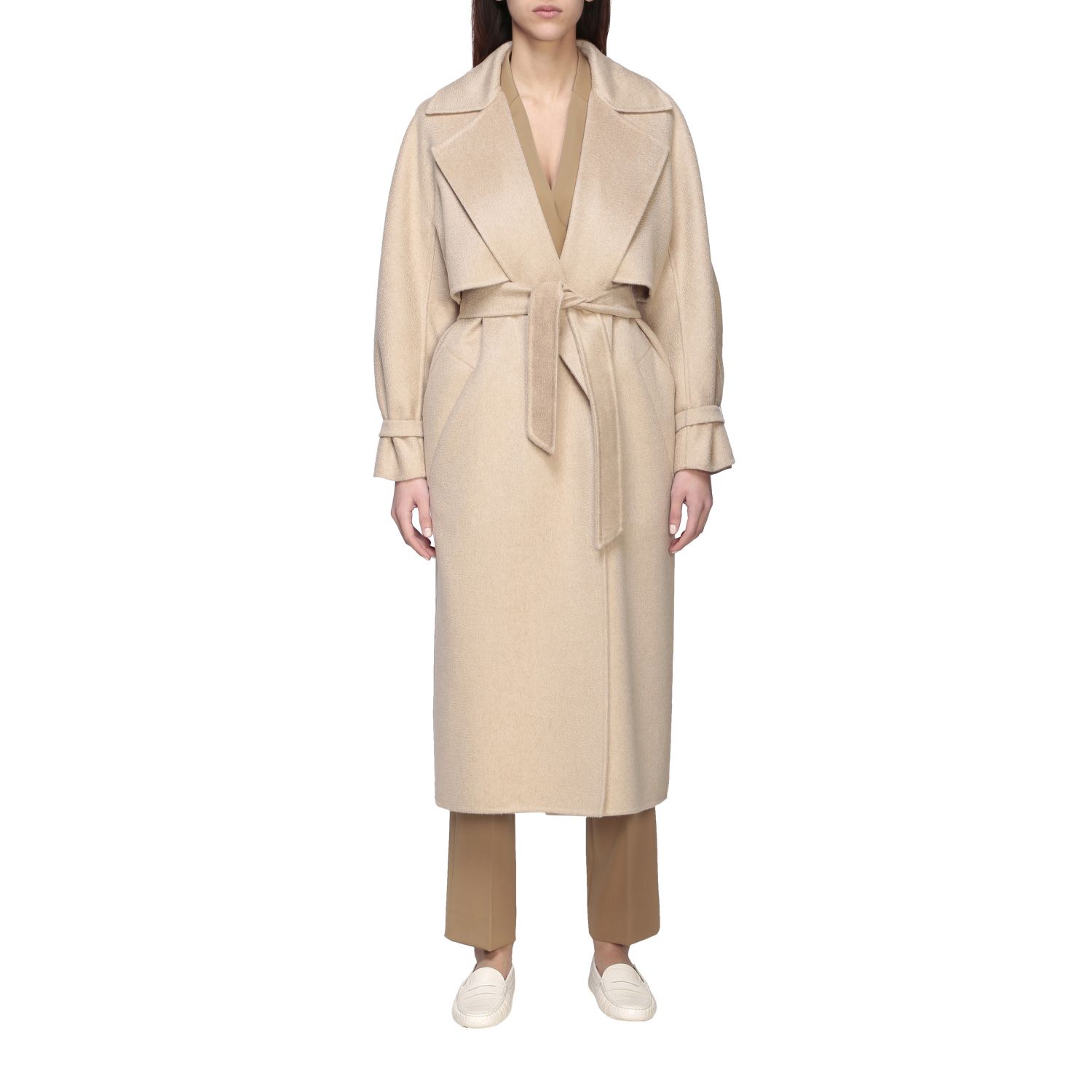 Max Mara Outlet: Agar 2 piece trench coat with vest and bolero | Coat ...