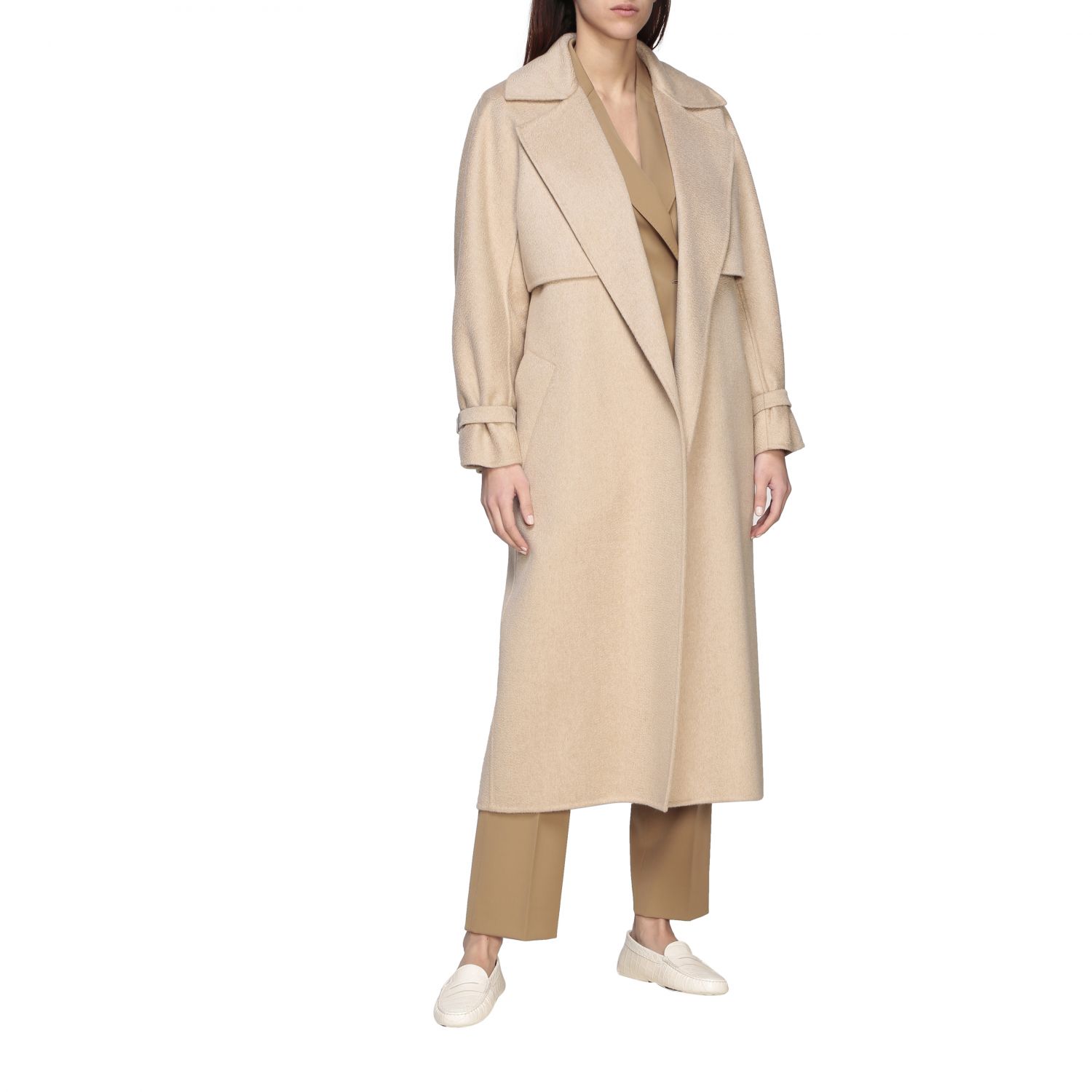 Max Mara Outlet: Agar 2 piece trench coat with vest and bolero | Coat ...