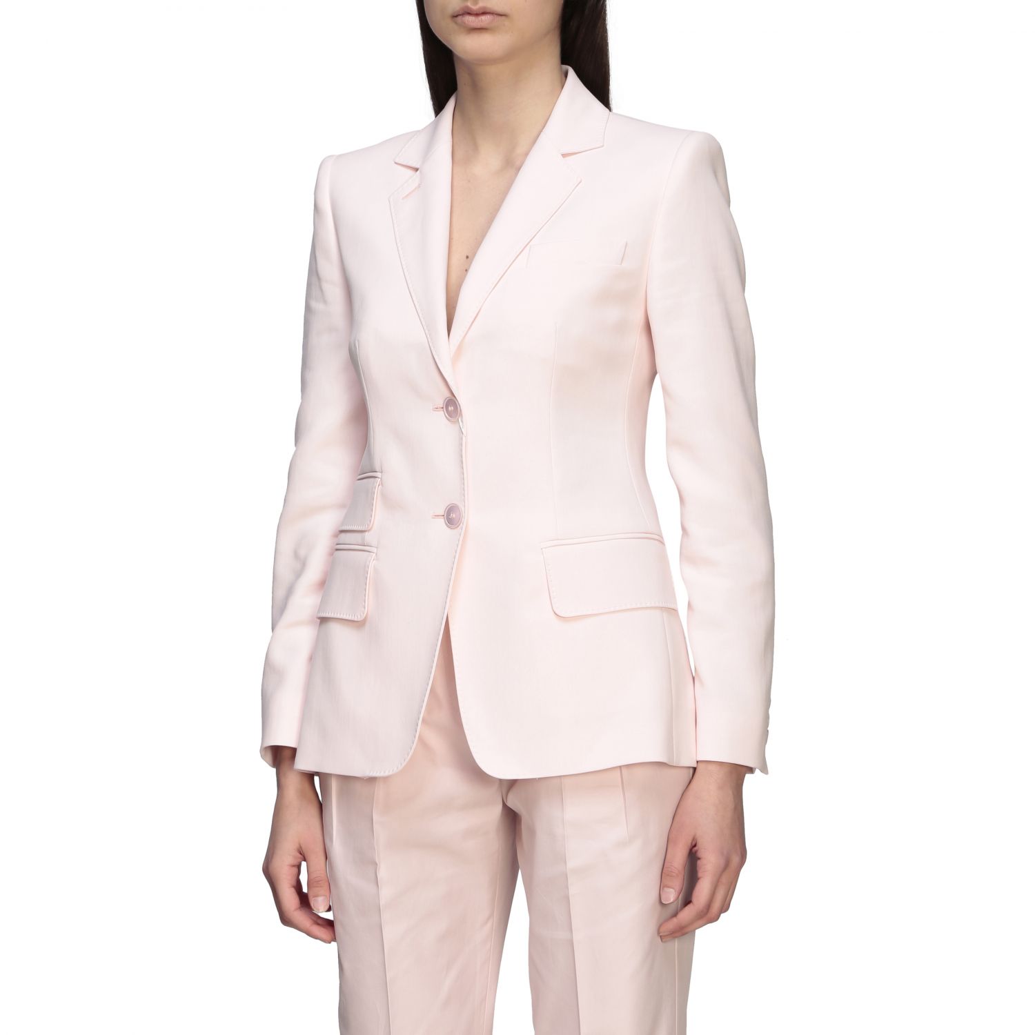 Max Mara Outlet: Adele cotton jacket | Suit Max Mara Women Pink | Suit ...