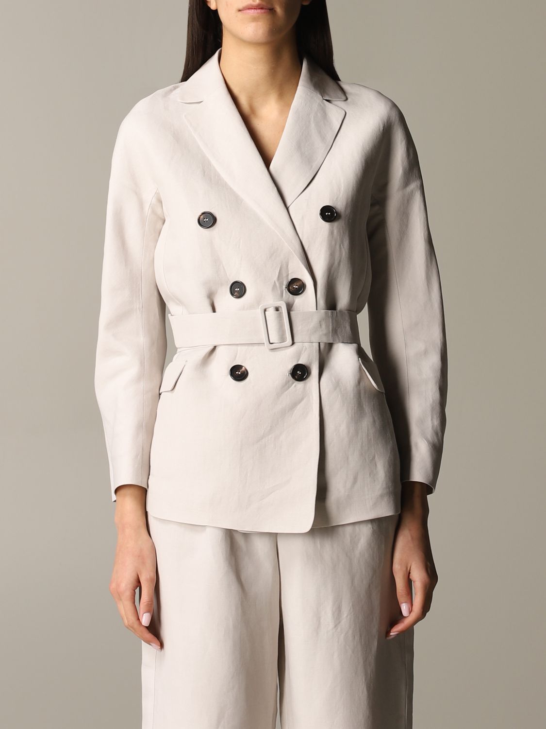 S Max Mara Outlet: Max Mara Oronte S double-breasted jacket in blend