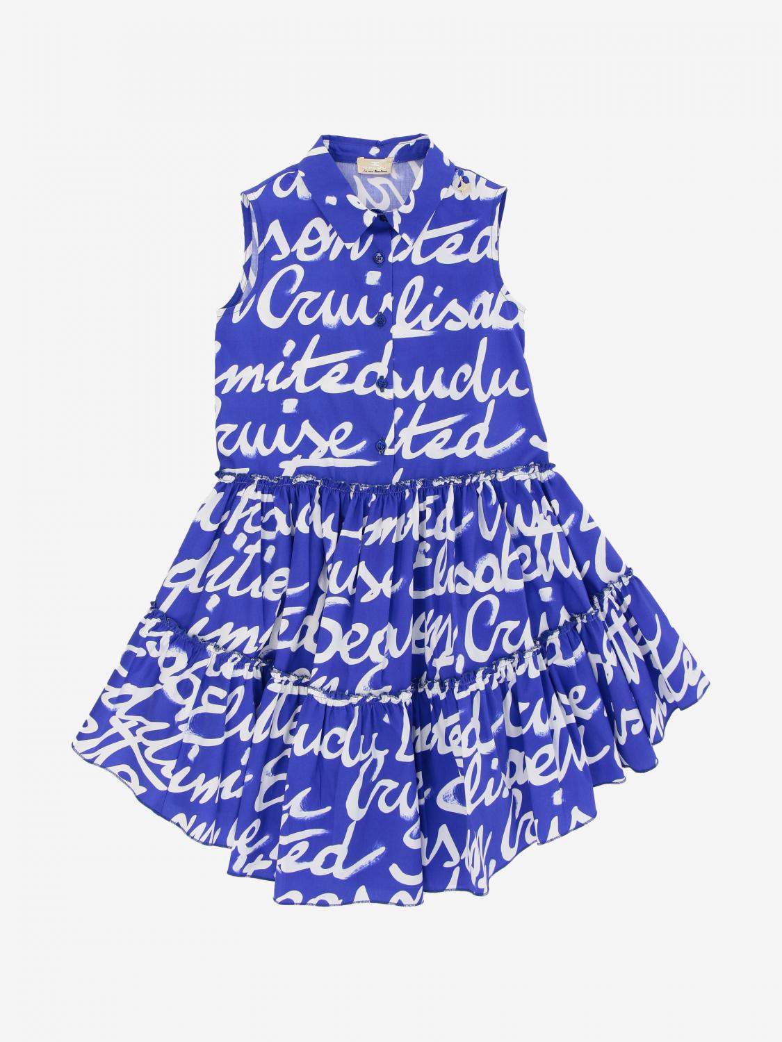Giglio.com Bambina Abbigliamento Vestiti Vestiti estivi Abito di cotone con logo all-over 