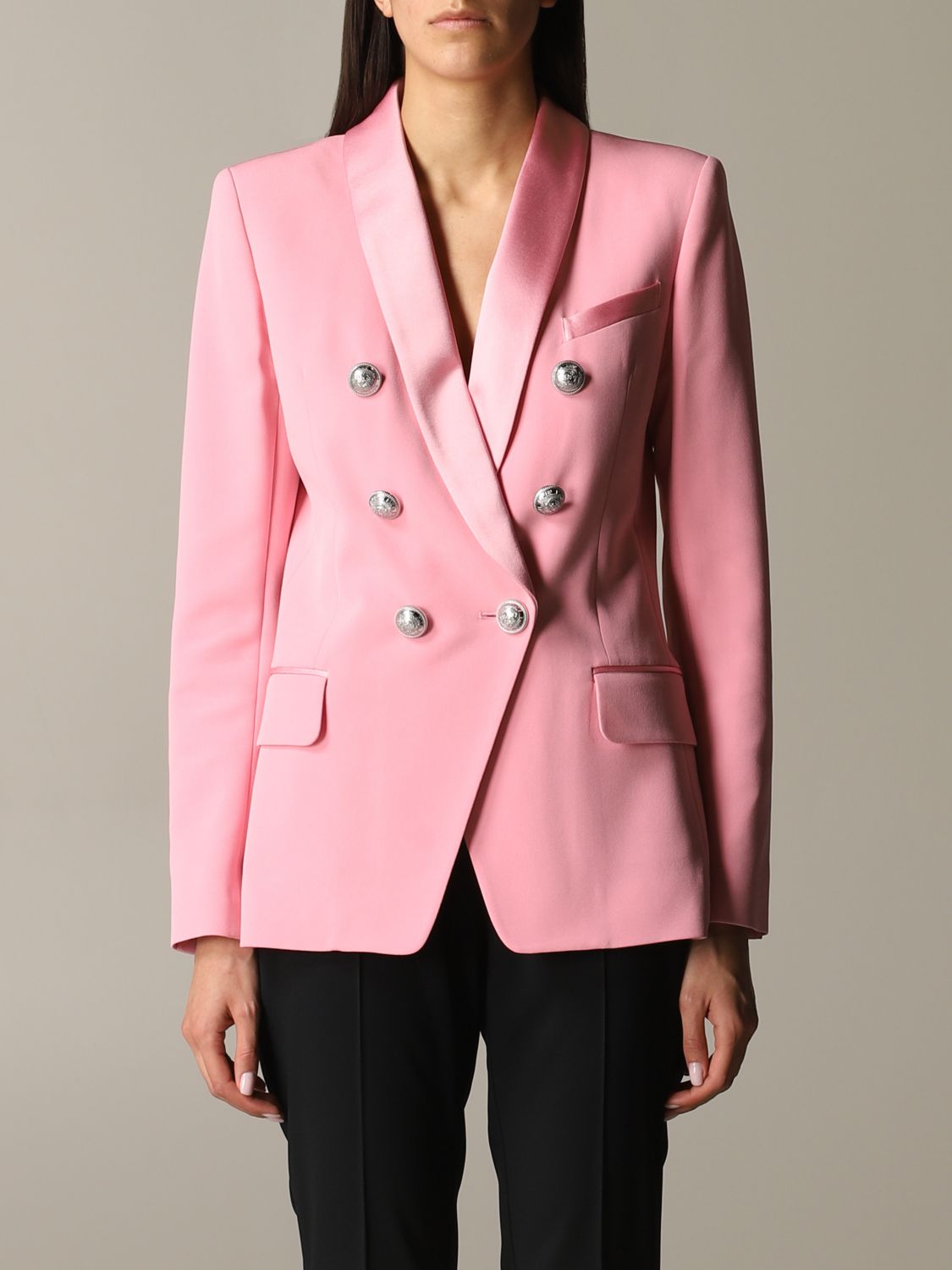 Pink Balmain Blazer Online Sale, UP 64% OFF