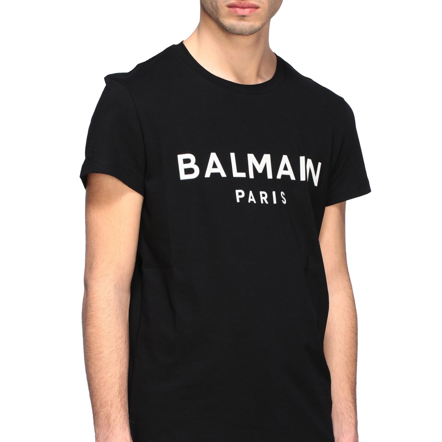 Balmain Outlet: crew neck t-shirt with logo | T-Shirt Balmain Men Black ...