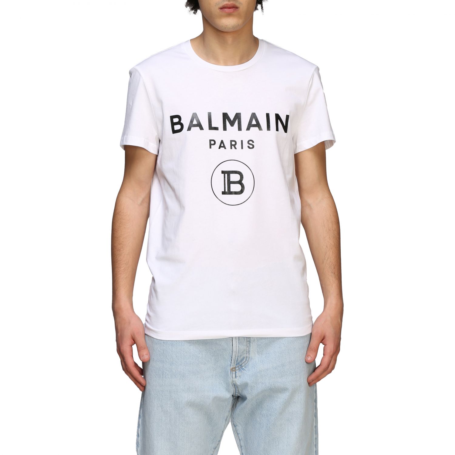 BALMAIN: crew neck t-shirt with logo | T-Shirt Balmain Men White | T ...
