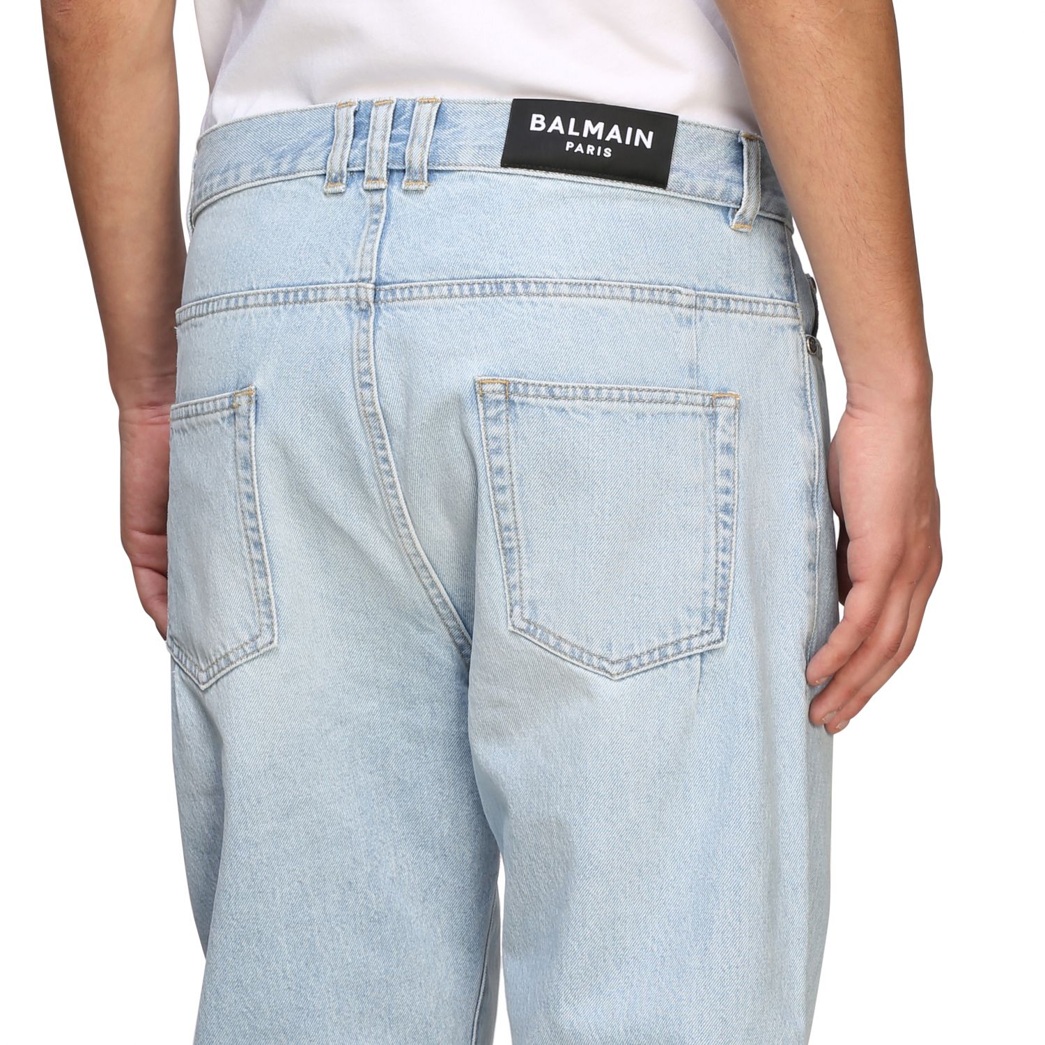 Jeans Balmain: Balmain Jeans aus Used Denim stone washed 5
