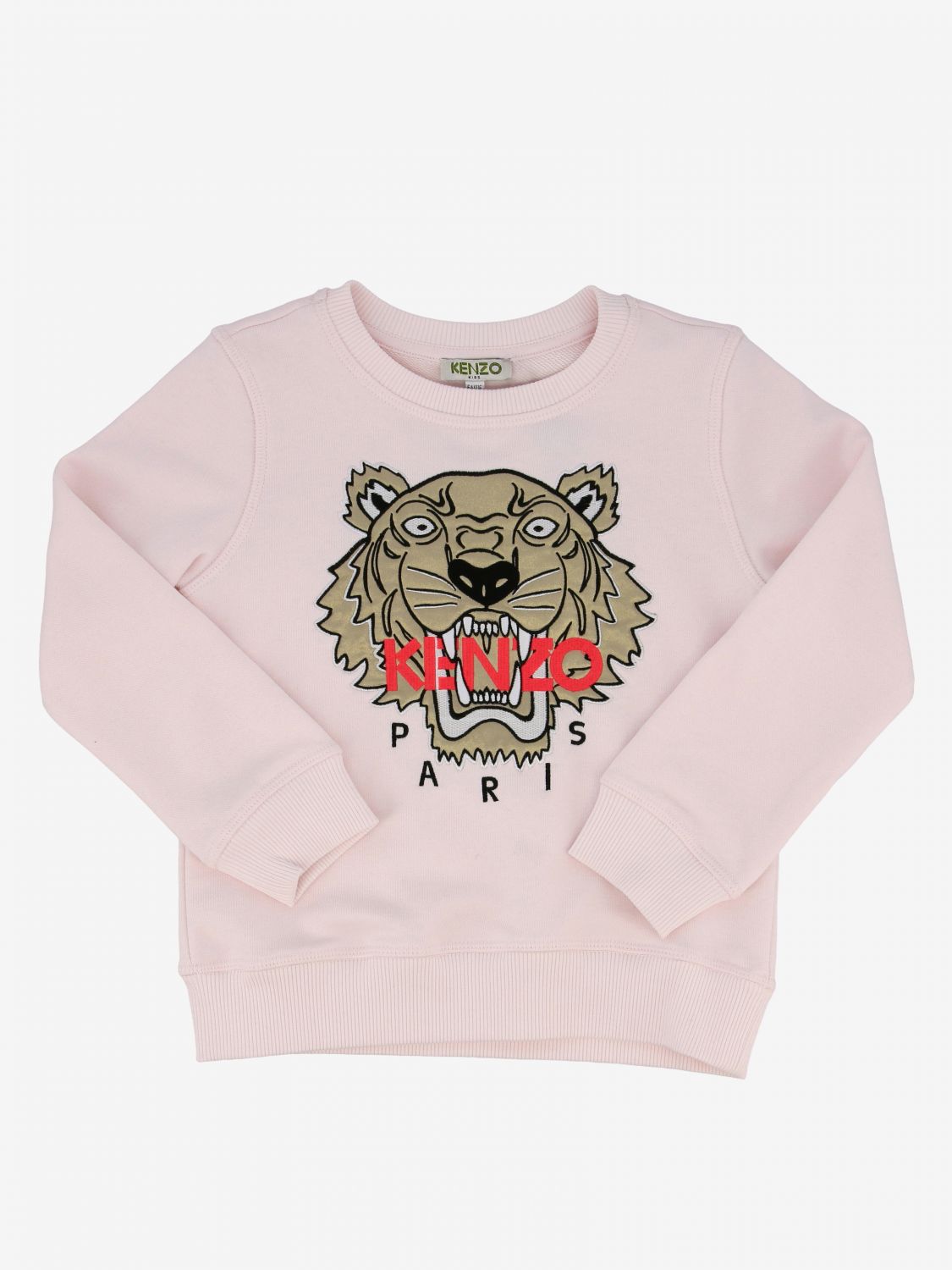 Conjugeren erectie Eigenlijk Kenzo Junior Outlet: crewneck sweatshirt with Tiger Kenzo Paris logo - Pink  | Kenzo Junior sweater KQ15148 5KQ01 online on GIGLIO.COM