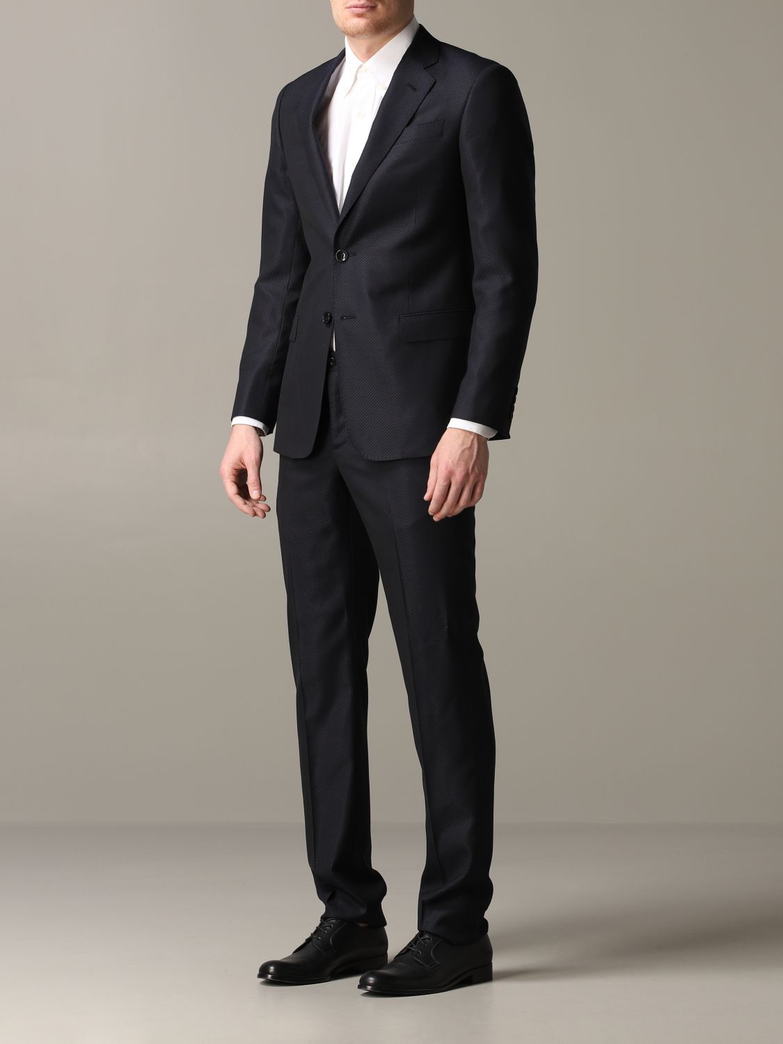 Giorgio Armani Outlet: regular fit wool and silk suit | Suit Giorgio ...