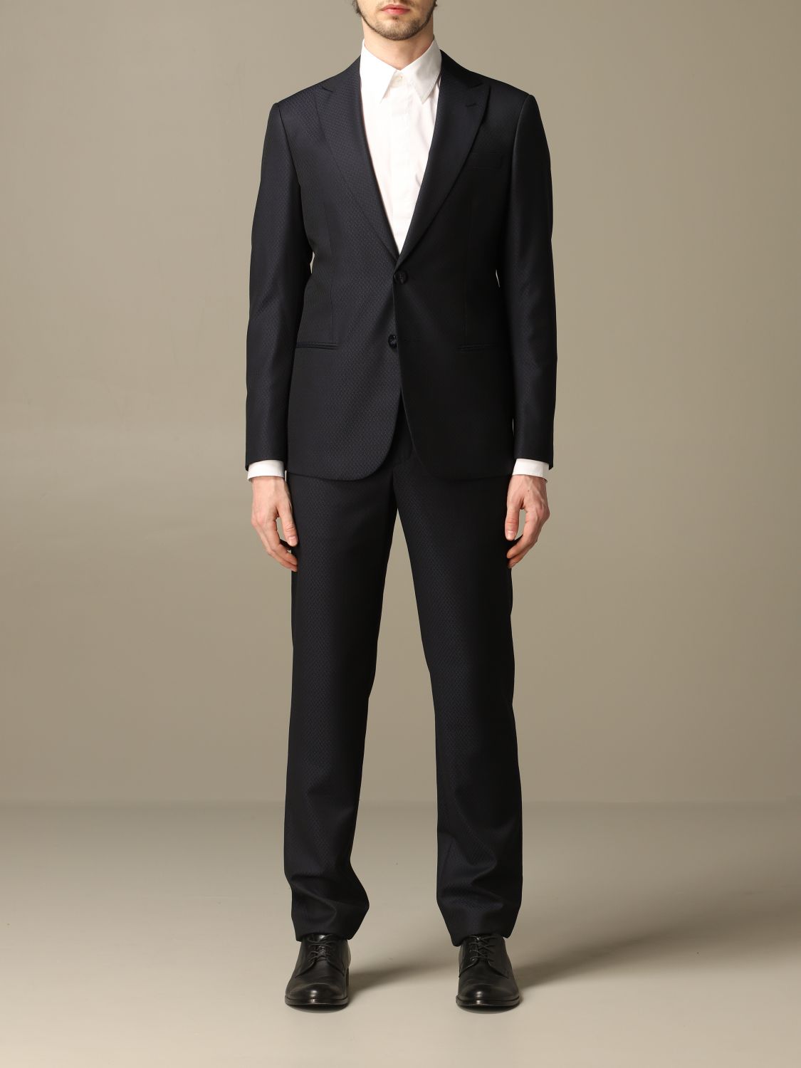 Giorgio Armani Outlet: I am slim fit suit in wool - Blue | Giorgio ...