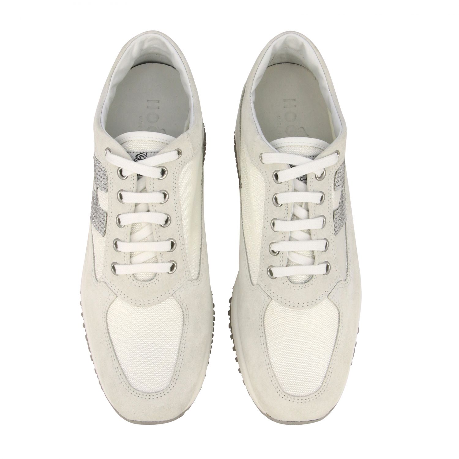 Hogan Outlet: Interactive sneakers in suede and canvas with H of ...