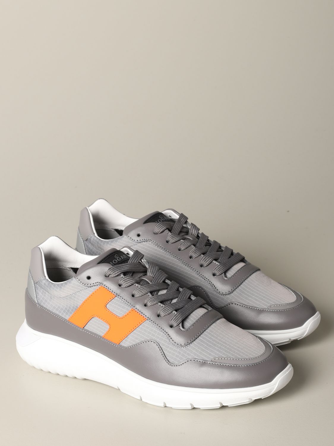 Hogan Outlet: Interactive 3 sneakers in leather and ripstop canvas