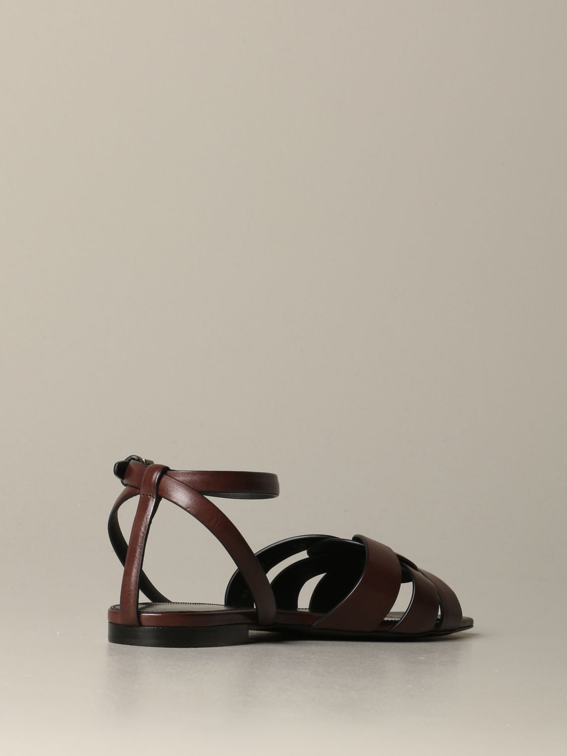 saint laurent tan sandals