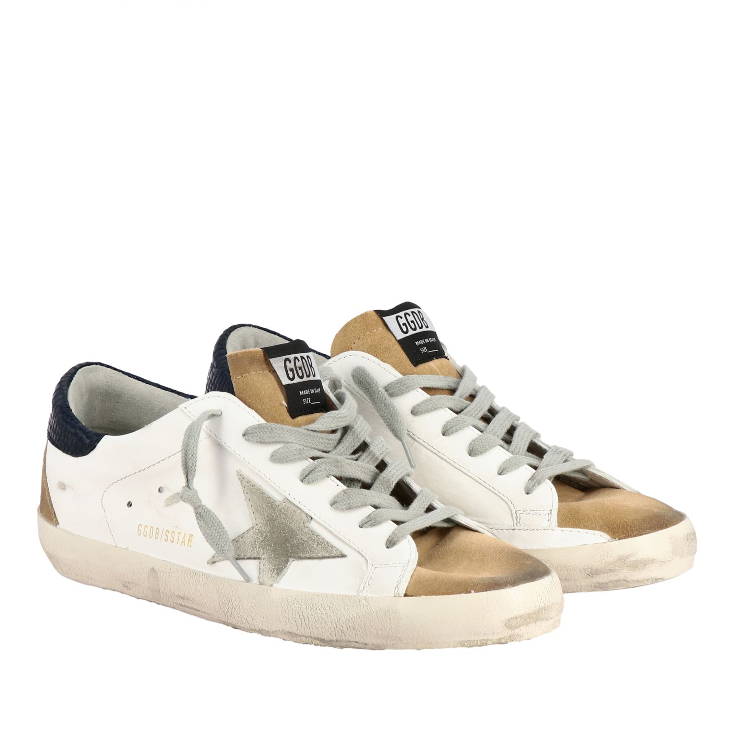 superstar sneakers in leather with suede star