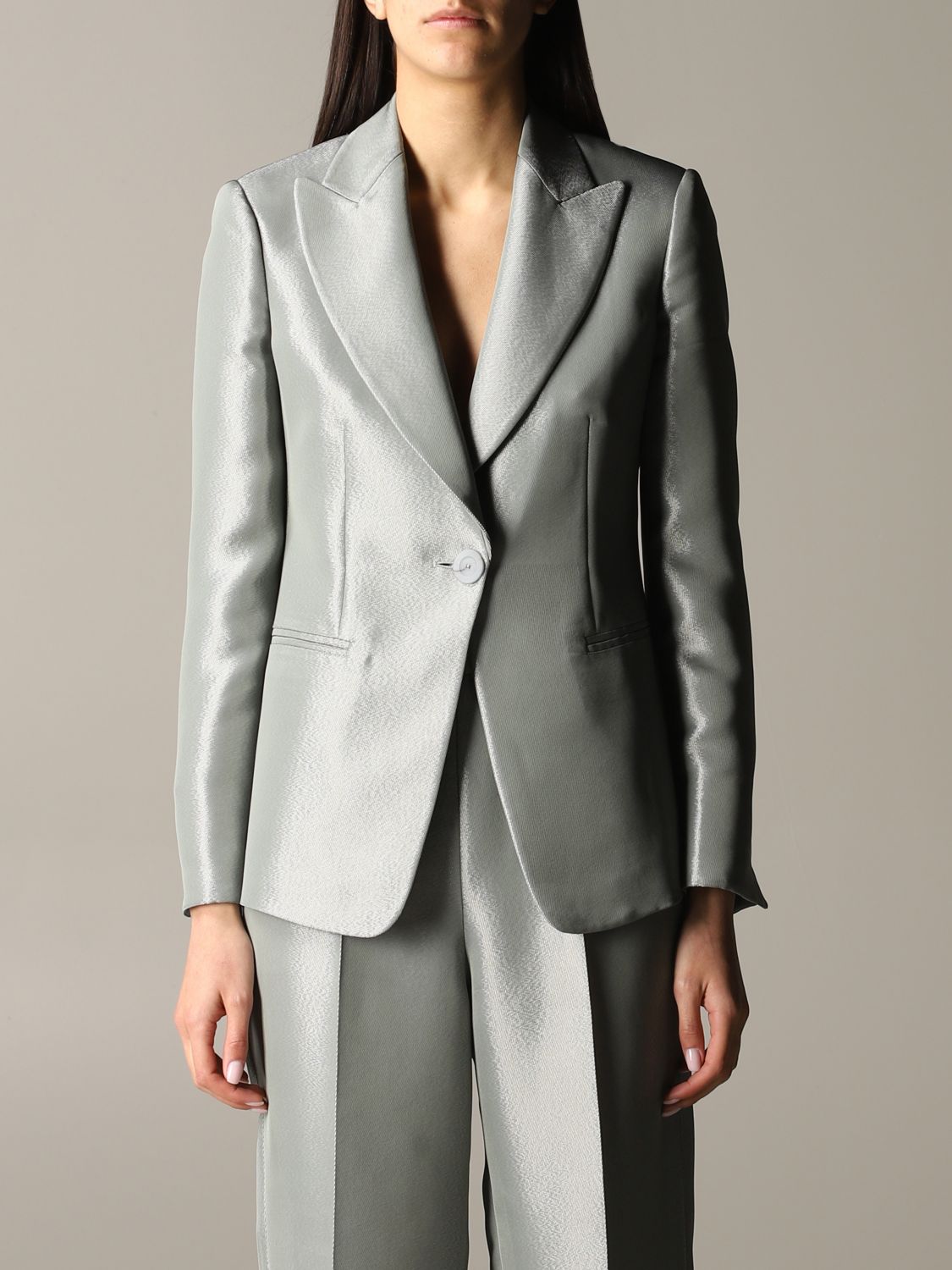 gray armani suit