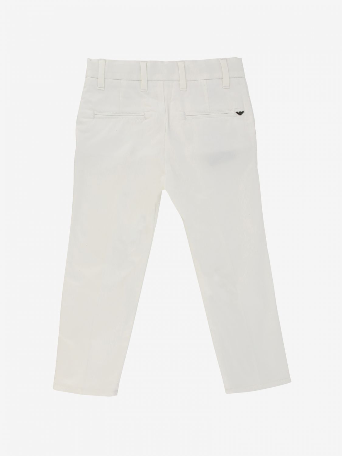 white armani pants