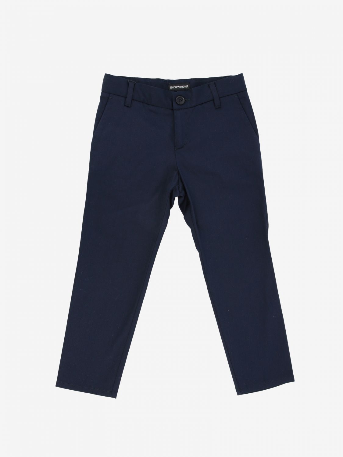 Pantalone Emporio Armani: Pantalone Emporio Armani in raso di cotone stretch blue 1
