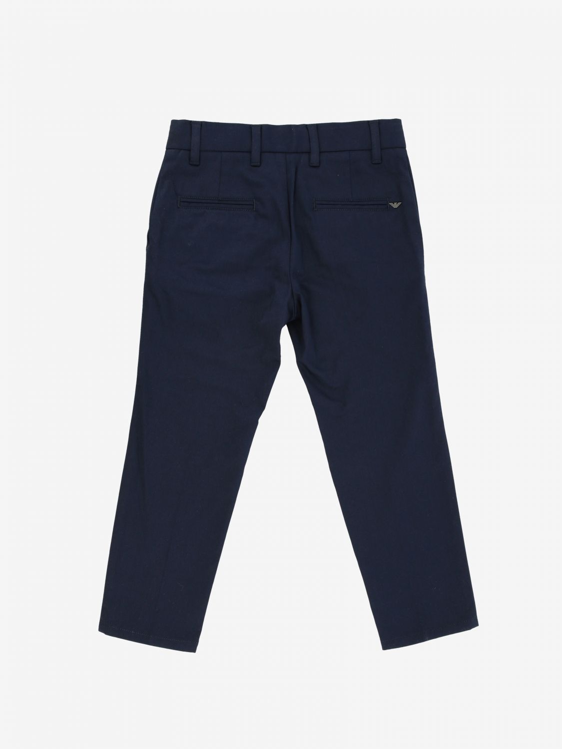 Pantalone Emporio Armani: Pantalone Emporio Armani in raso di cotone stretch blue 2