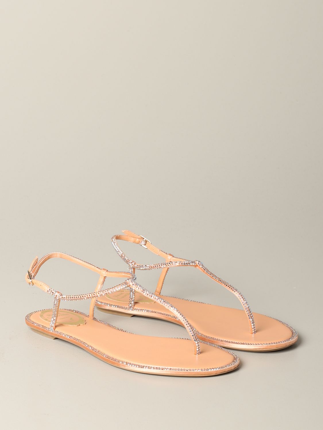 rene caovilla flat sandals