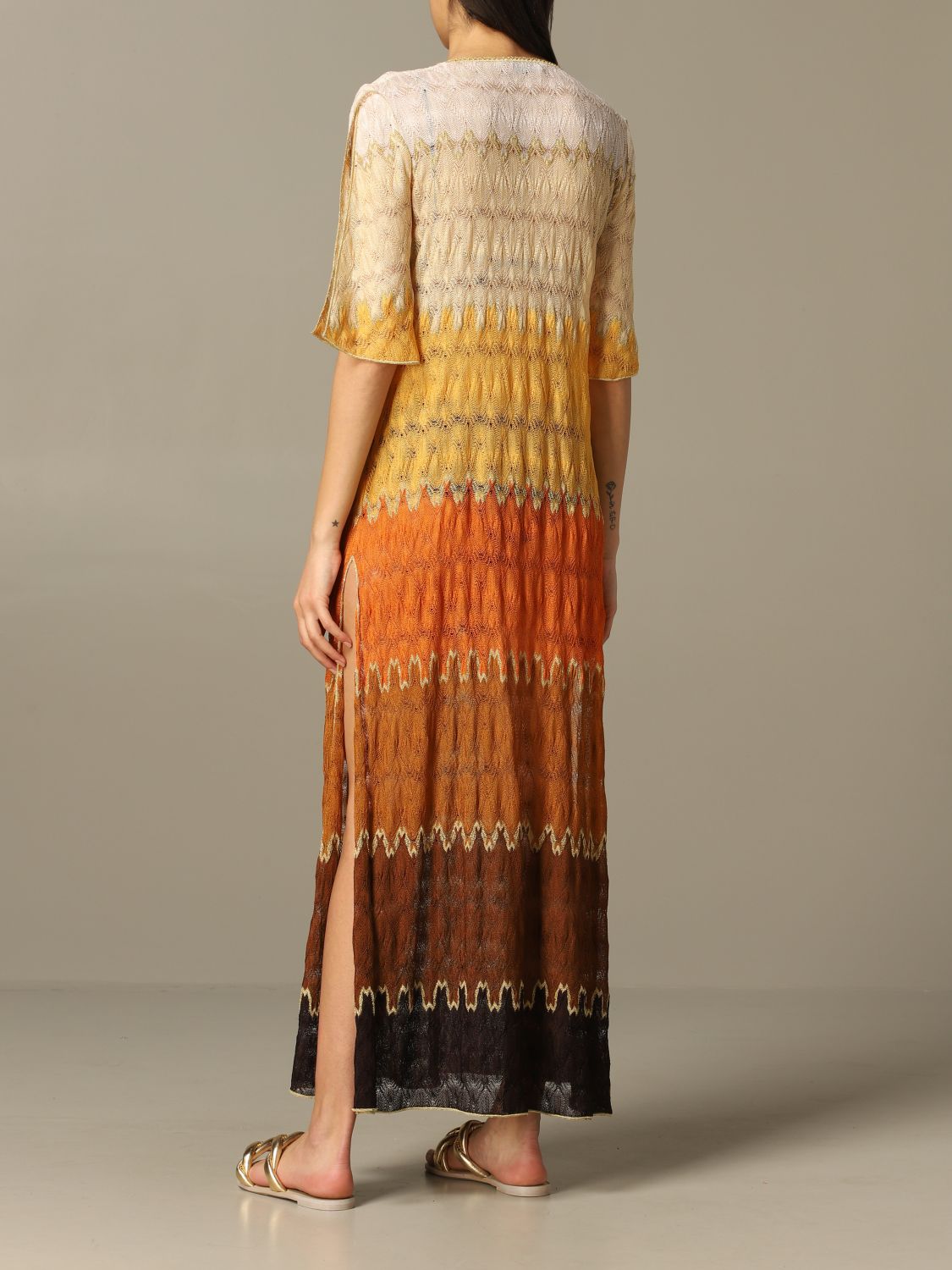 Missoni Mare Outlet dress for women Gold Missoni Mare dress MMQ00138 BR0085 online on