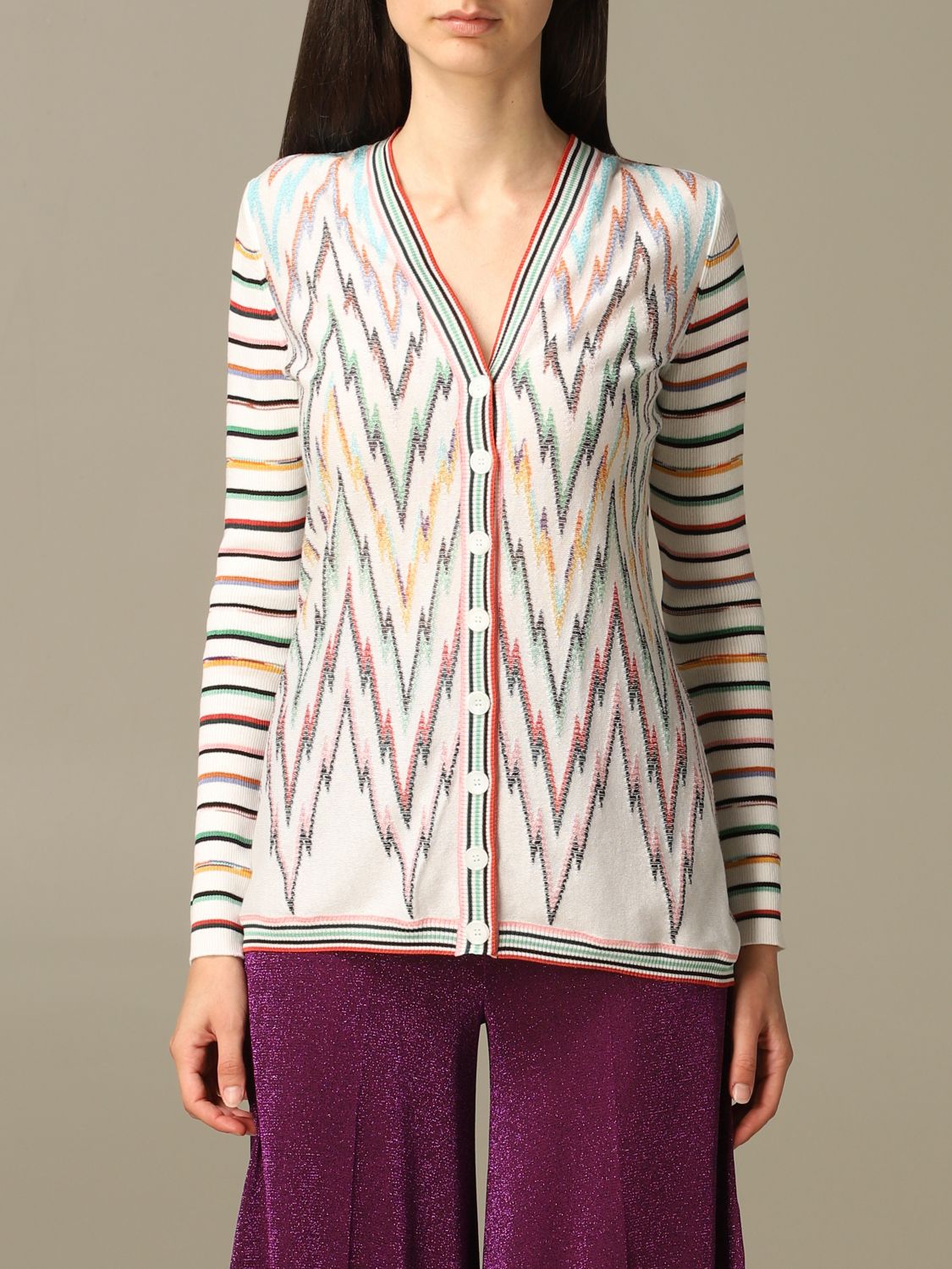 Missoni Outlet Cardigan women White Cardigan Missoni MDM00180