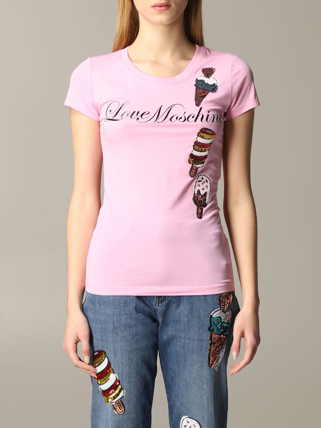 T-Shirt Love Moschino W4B195F E1698 