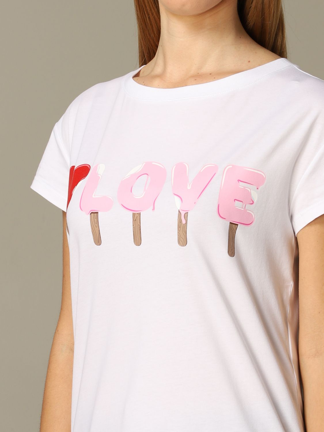 LOVE MOSCHINO: t-shirt with ice cream 