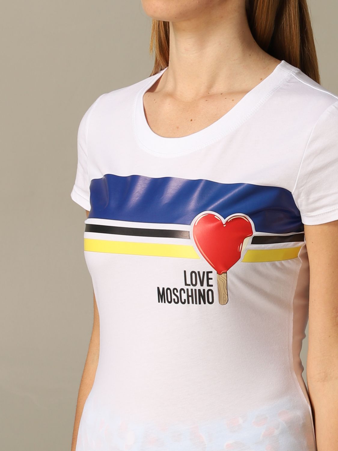 love moschino white t shirt