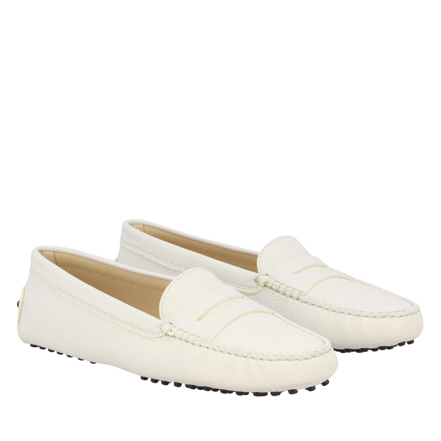Tod's New Gommini loafers in hammered leather with sleeper | Loafers ...