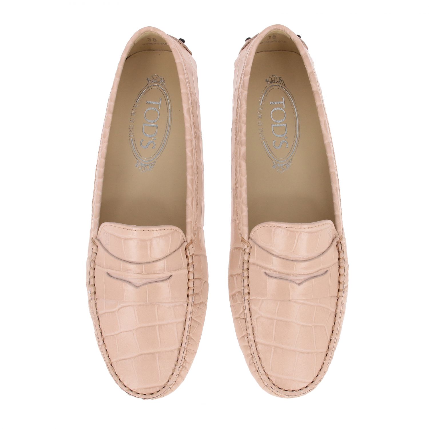 tod's pink loafers womens