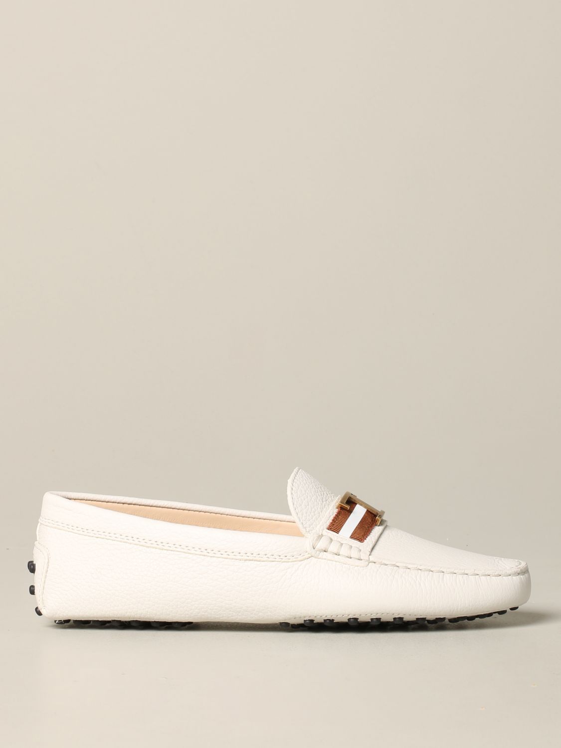 tod's white loafers