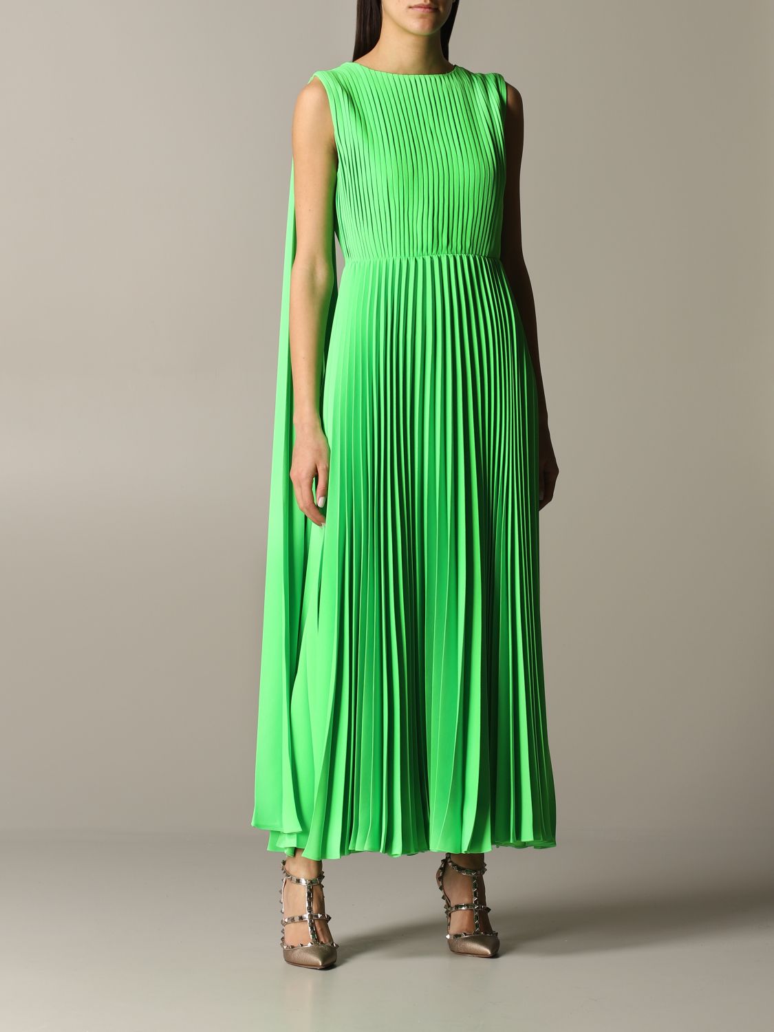 Valentino Outlet: long and - Green | Valentino dress TB0VARD1 5HE online on GIGLIO.COM