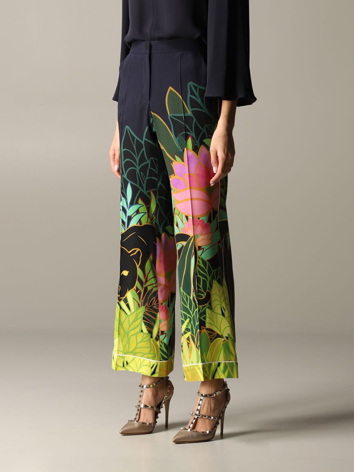 valentino silk pants