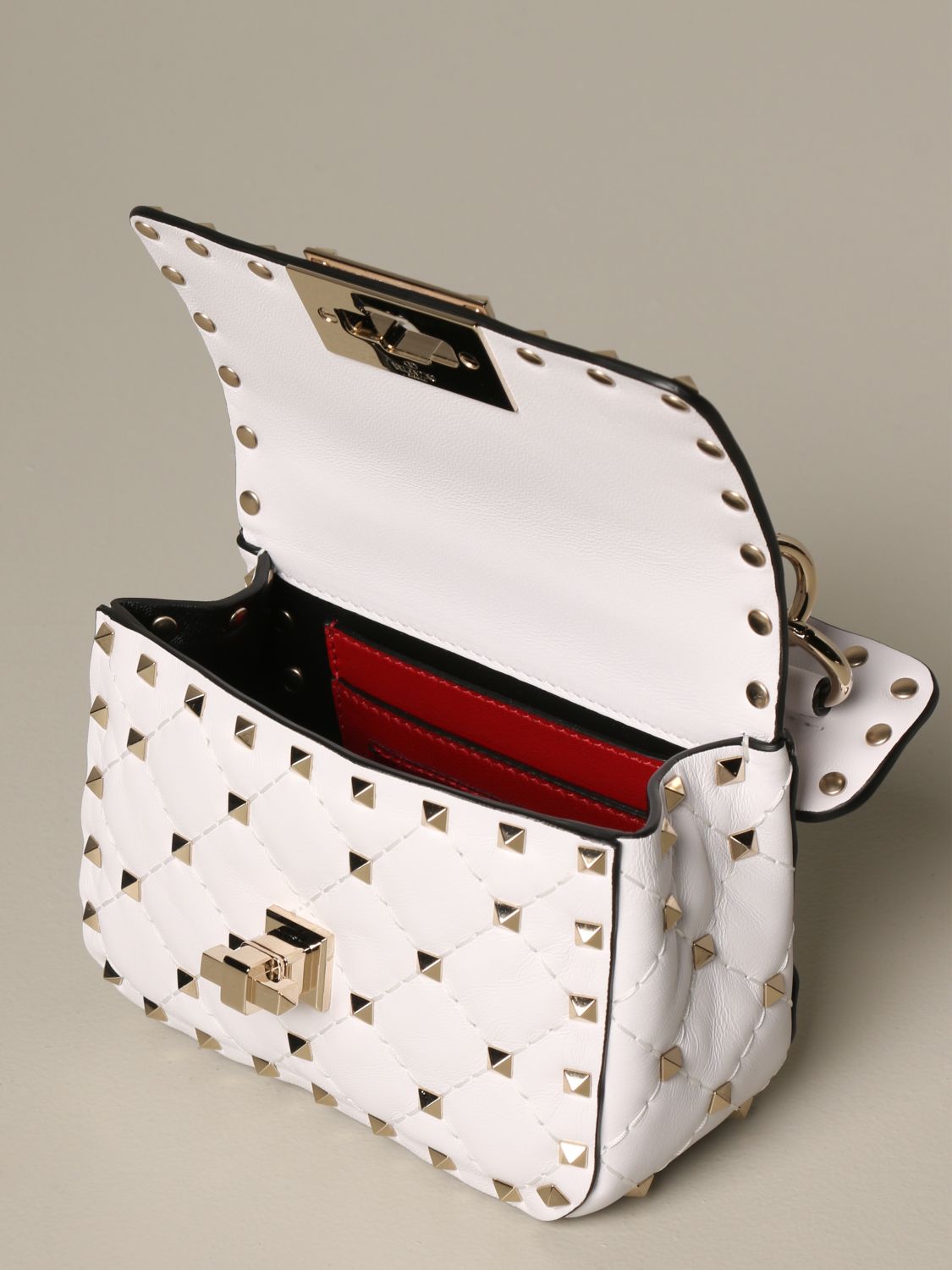 Valentino Garavani Rockstuds Spikes Leder Tasche | Mini- Tasche ...