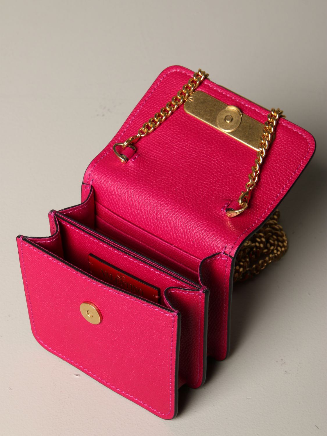 Vlogo leather mini bag Valentino Garavani Red in Leather - 26779253