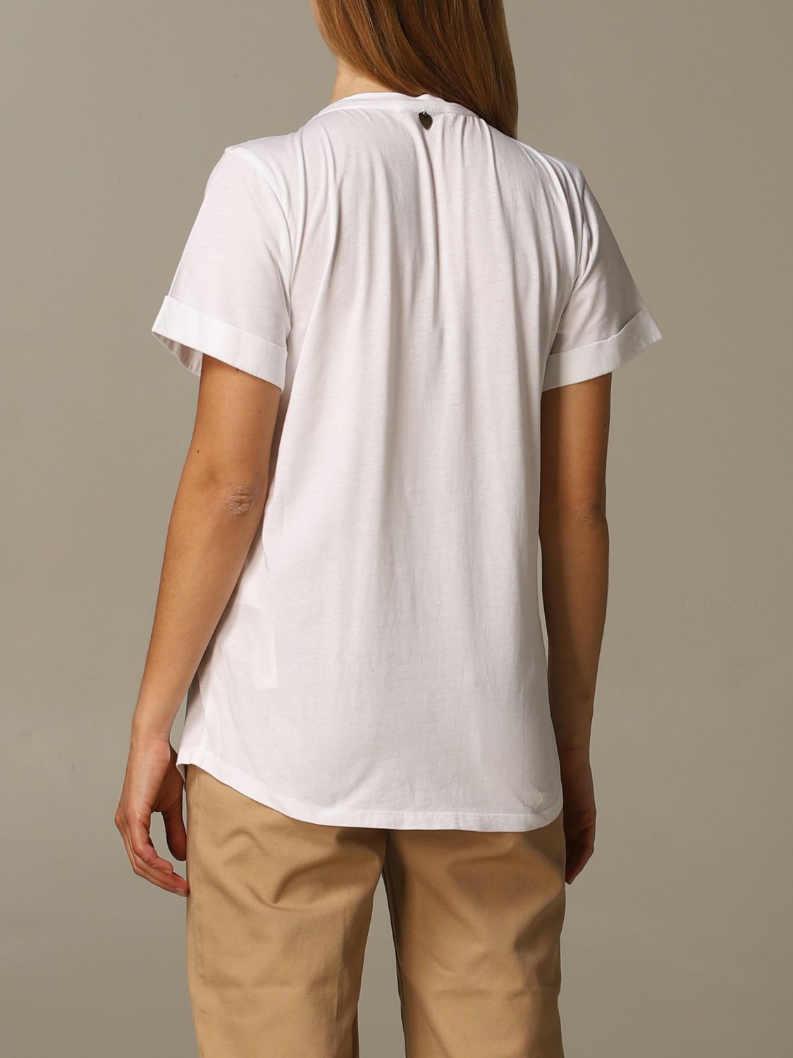 Twinset Outlet Twinset Tshirt with lace embroidery White Twinset